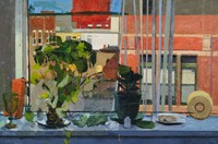 Untitled, 2021, oil on panel, 32 x 48 in.