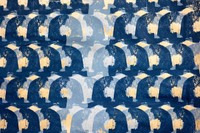 Water Revivalists (detail), 2022, Paper, flax, abaca fiber, and screen printing, each of five panels 23.5 x 96 in.