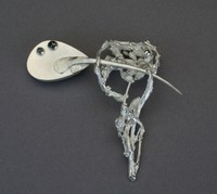 Delphinium Brooch I (reverse view)