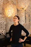 Graduate Ceramics Student, Katy Rodden Walker, inside (Enmeshed