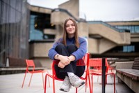 Melanie Veilleux pictured outside the Claire T. Carney Library