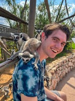 Devon Zapor '24 pictured at the Attica Zoological park outside of Athens, Greece.