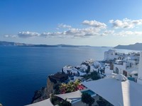 The Santorini island of Greece, photographed by Devon Zapor '24.