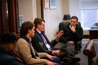 Riley and classmates advocate in Beacon Hill, Boston during the annual 