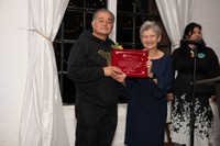 Rolando Oliva and UMassD Dr. Lisa Maya Knauer