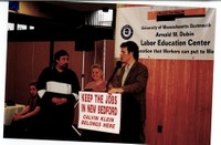 Jerry Fishbein rally for Calvin Klein workers UNITE