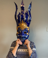 Mother Earth Mask created by Jim Kay in 2017 and awarded to Mary Lou Nicholson for her contributions to our environment. Mary Lou started Be the Solution to Pollution in 2011 to clean up the local coastlines and to help educate the public.