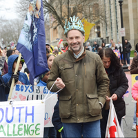 Father Ocean Crown created by Diana Painter in 2019 and awarded to Terry Wolkowicz for his contributions to the environment.