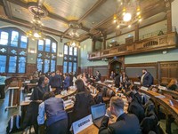 Student Delegates at work during the Model United Nations Conference in Erfurt, Germany.