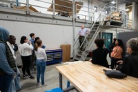 The 401TechBridge, RISEUP and Grow Blue teams emphasize why there’s a need to support innovative startups building blue tech and related industry technologies during a visit to the URI Bay Campus.