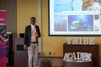 Gaspard Baye, PhD Candidate UMass Dartmouth, presents on the latest topics in tech, including AI, Robotics and Cybersecurity and how they relate to Blue Tech