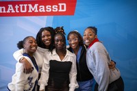 Audrey Nortey posing with friends