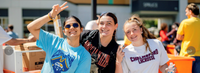3 students posing