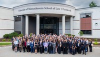 The entering class of 2026 pictured after the first day of orientation.