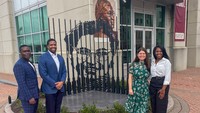 UMass Law students visit the Rosa Parks Museum in Montgomery, Alabama.