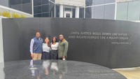 UMass Law students visit the Civil Rights Memorial Center in Montgomery, Alabama, which honors individuals who lost their lives during the civil rights movement..