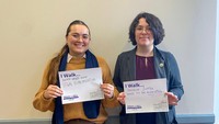 UMass Law students pose with the reason they walk—because everyone deserves legal representation and because justice needs to be accessible.