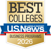 U.S. News & World Report Best Undergraduate Business Programs 2026 badge.