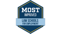 Most Improved Law Schools for Employment Badge