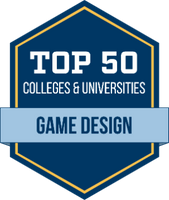 Top 50 Colleges and Universities Game Design Badge