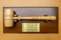Gavel used on passage of Dodd-Frank Wall Street Reform and Consumer Protection Act