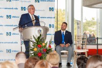 Barney Frank lecture in the library
