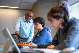 Students learning in classroom