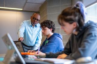Students learning in classroom