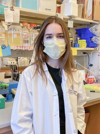 Grace Perry in research lab