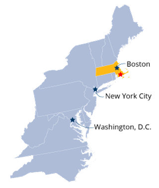 UMass D proximity to Boston and New York