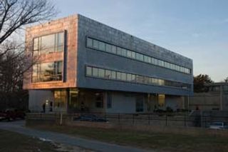 A photo of the Charlton College of Business building
