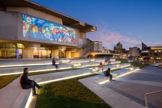 The campus quad at sunset - campus quad renovations