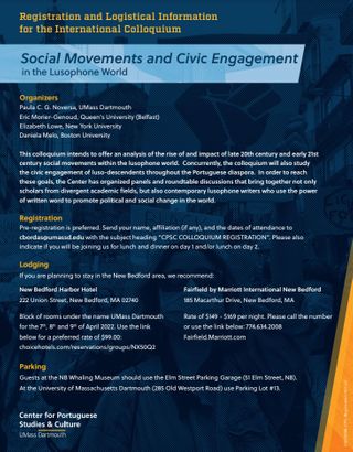 Social Movements and Civic Engagement in the Lusophone World - Registration