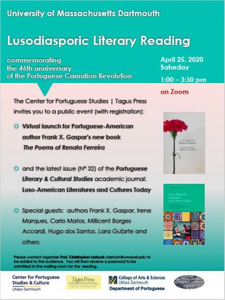lusodiasporic literary reading 25 abril 2020