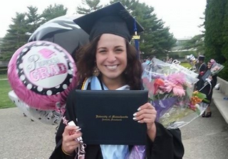 Carly rousseau in her cap and gown