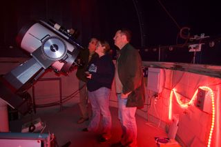 Telescope and inside of campus observatory