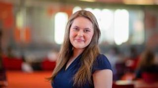 Student portrait in Library Living Room