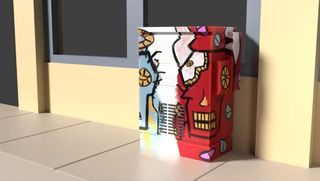 Mockup of painted electrical box