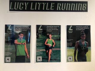 Lucy Little Running Advertising, posters and a vinyl sticker for the brand