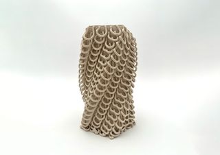 Katie Erwin: Test #6, 2024, 3D printed clay vessel, 4 x 4 x 7 in.