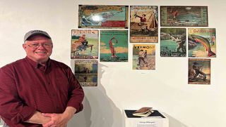 George Bergman with work in CVPA Campus Gallery