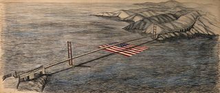 Yamamoto, Untitled, Colored pencils on paper, 36x84, 1976