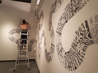 Launching; Art + Design Foundations Exhibition installation