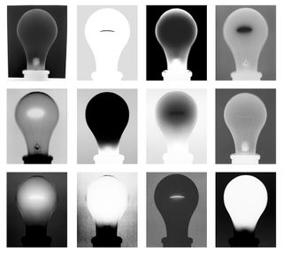 One Bulb (Version II), 2011, 12 Gelatin Silver Prints on Ilford Matte, 22 x 18 inches each, 75.875 x 85.5 inches overall.