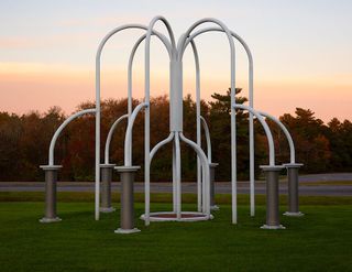 Nancy Holt (American 1938-2014) Spinwinder 1991) at the University of Massachusetts Dartmouth. Photograph: Chris Diani, 2021.