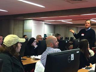 Walter Stroup with middle and high school teachers - STEM Education & Teacher Development