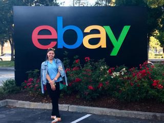 BS in Mechanical Engineering - Semirah Dolan '18 outside eBay sign