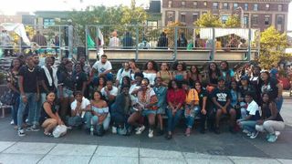 Students at AA day parade