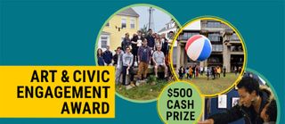 Art & Civic Engagement Award announcement banner