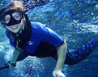 Alanna Mnich, PhD candidate, snorkeling